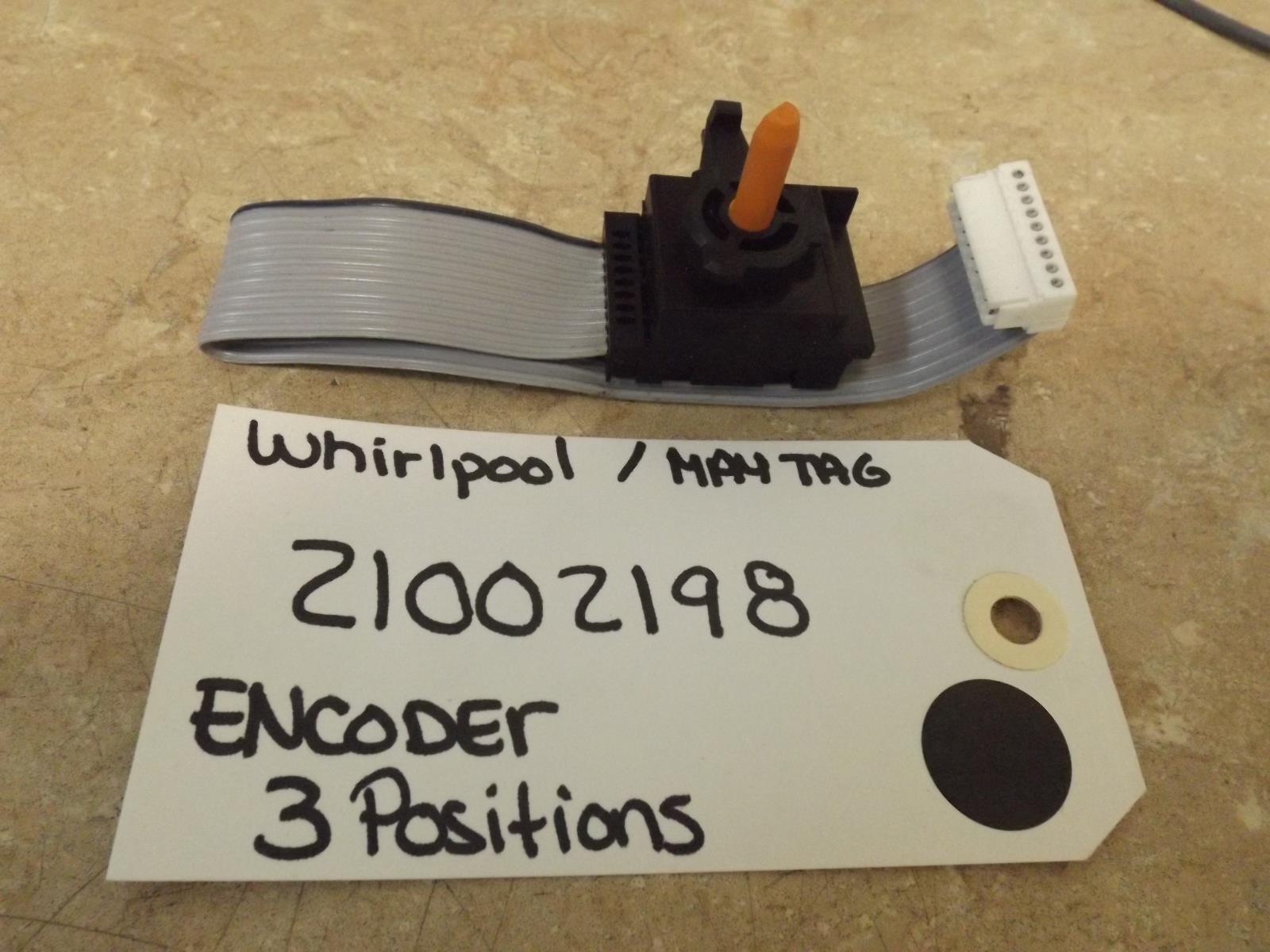 WHIRLPOOL WASHER 21002198 Encoder, Rotary 3 Pos (NEW) WHIRLPOOL WASHER 21002198 Encoder, Rotary 3 Pos (NEW)